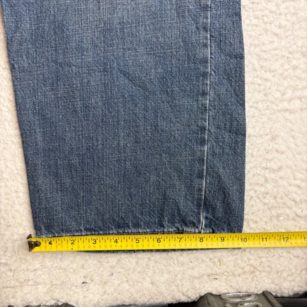 Y2K Levis 569 Loose Straight Jeans Mens 34x30(36x29) Blue Denim faded baggy